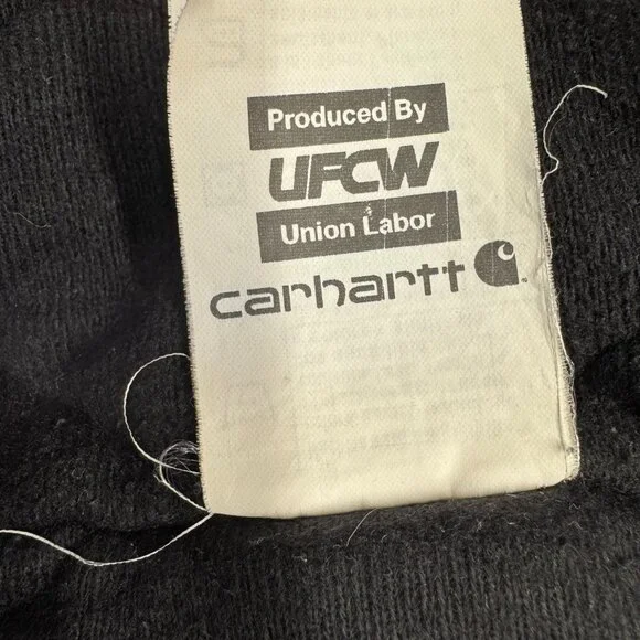 Vintage Carhartt J131 BRN Hooded Duck Jacket Sz XL USA Made Union Quilted Lined - Picture 13 of 15